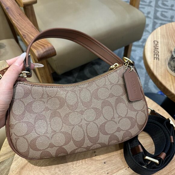 COACH mid-life underarm baguette bag mahjong bag - Picture 4 of 9